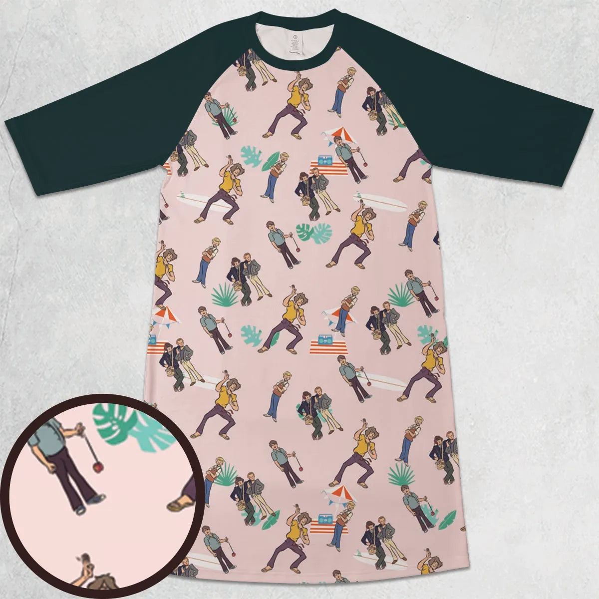 3/4 Sleeve Raglan Dress - YQABERC6
