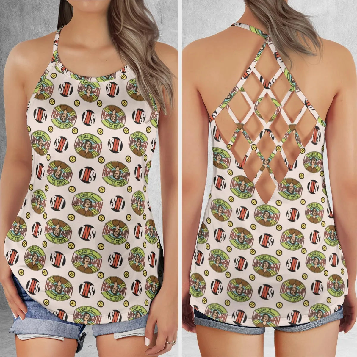 Criss Cross Tank Top - 42XY8BT5