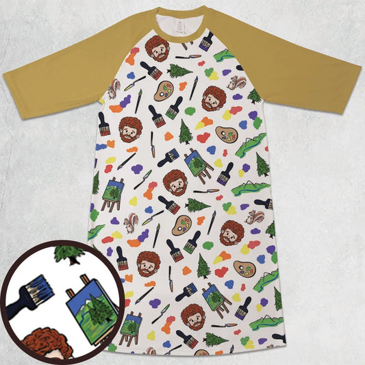 3/4 Sleeve Raglan Dress - 117S6Q9W