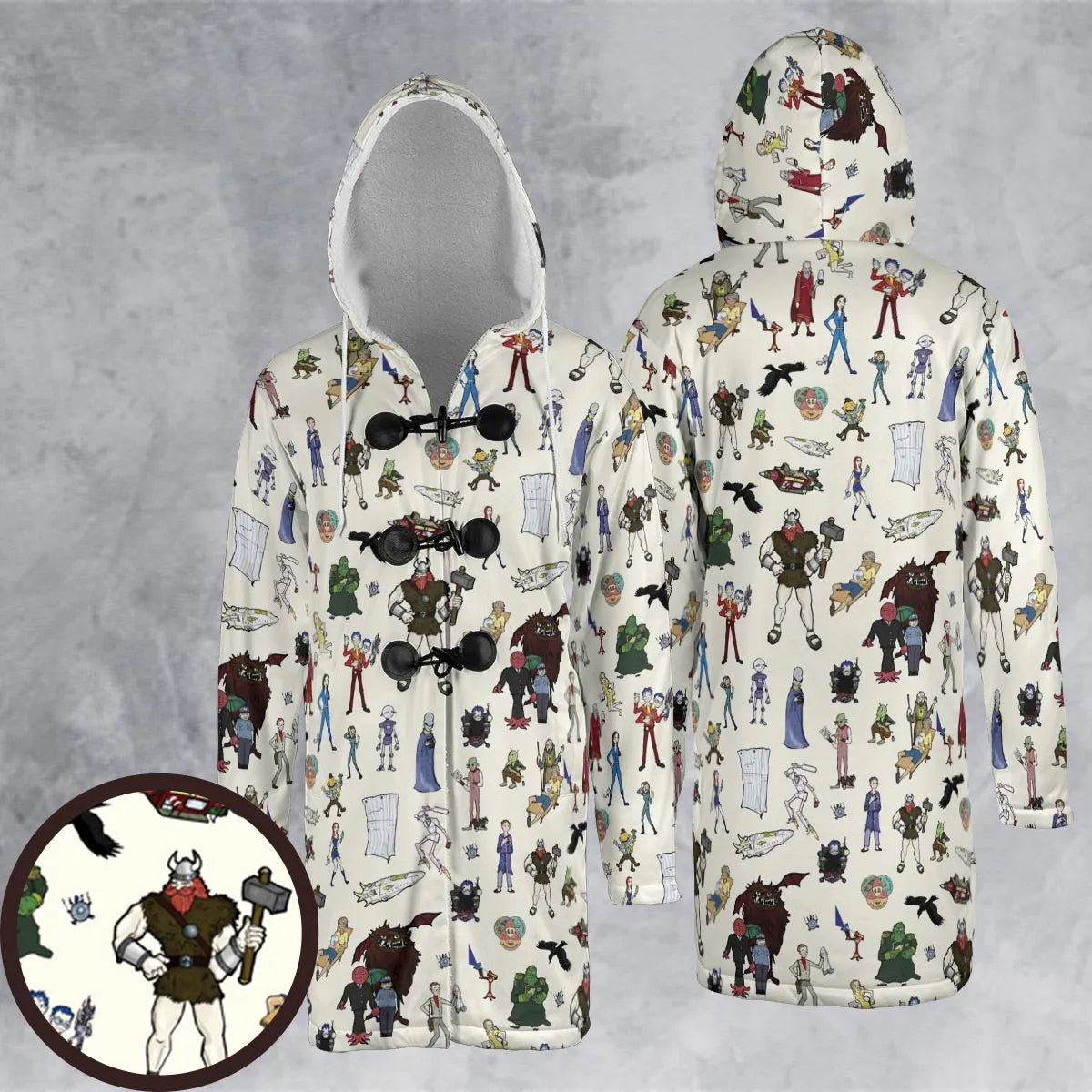 Hooded Cloak Coat - 6MNUKDEE