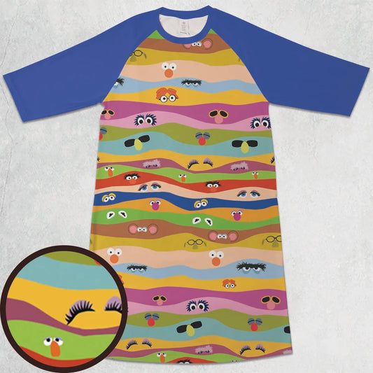 3/4 Sleeve Raglan Dress - SVVR5FY2