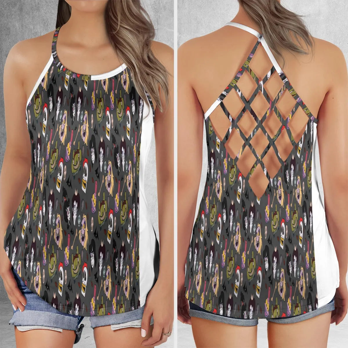 Criss Cross Tank Top - 7JXKDZRH