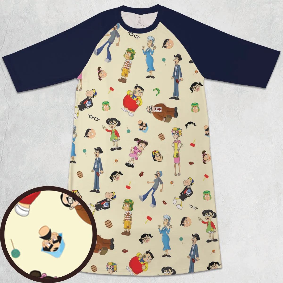 3/4 Sleeve Raglan Dress - U9M85MW9