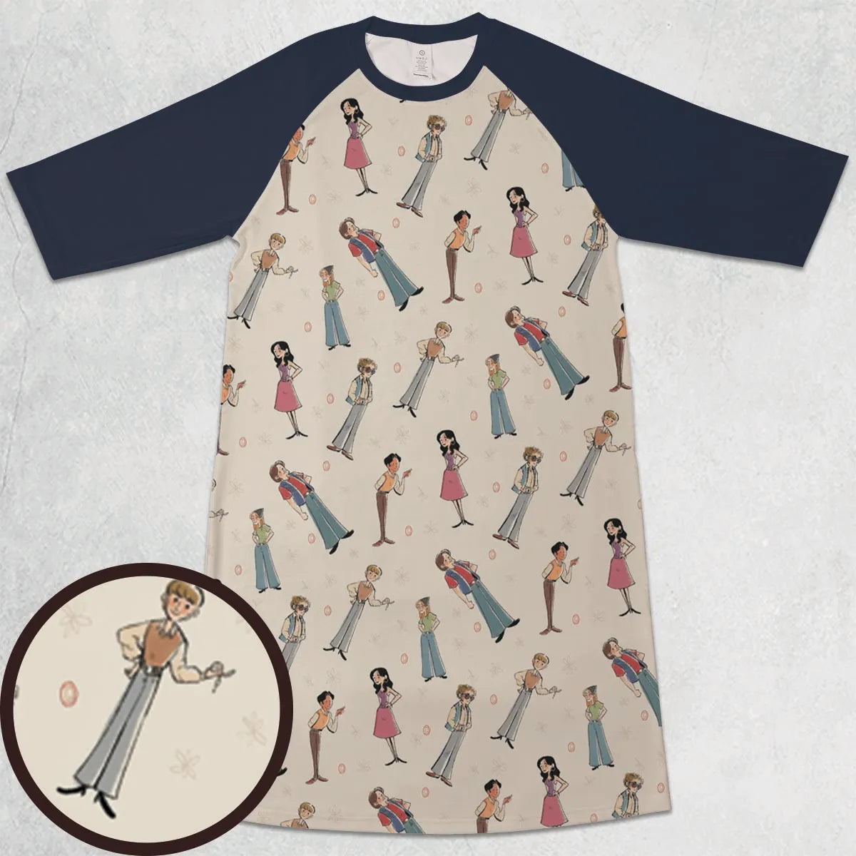 3/4 Sleeve Raglan Dress - A5MMZQNC