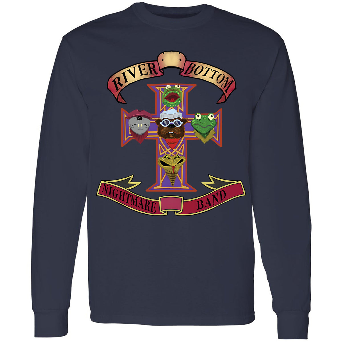 Long Sleeve T-Shirt - Black - THANGFIXED (Copy) - Navy - 2