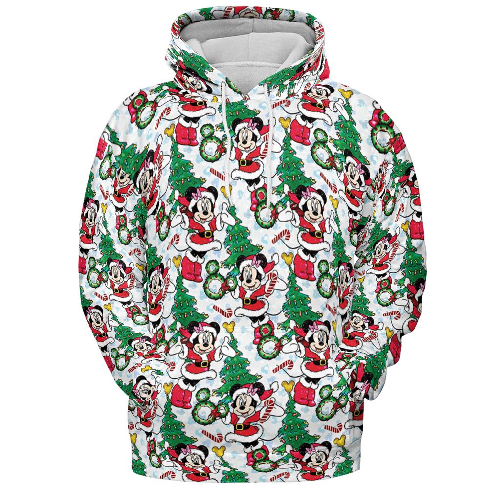 Santa Girl Mouse - Pullover Hoodie - 2