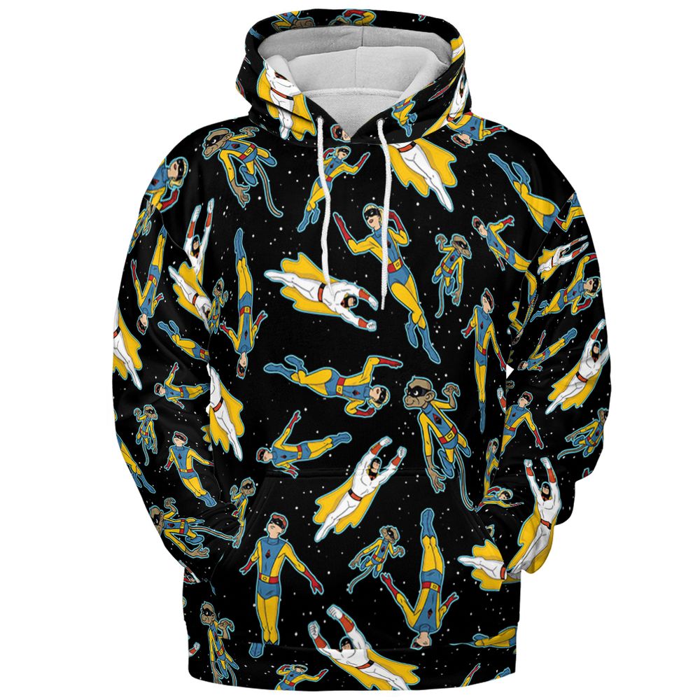 All-over Print Hoodie - S9QM3YAZ - Pullover Hoodie - 2