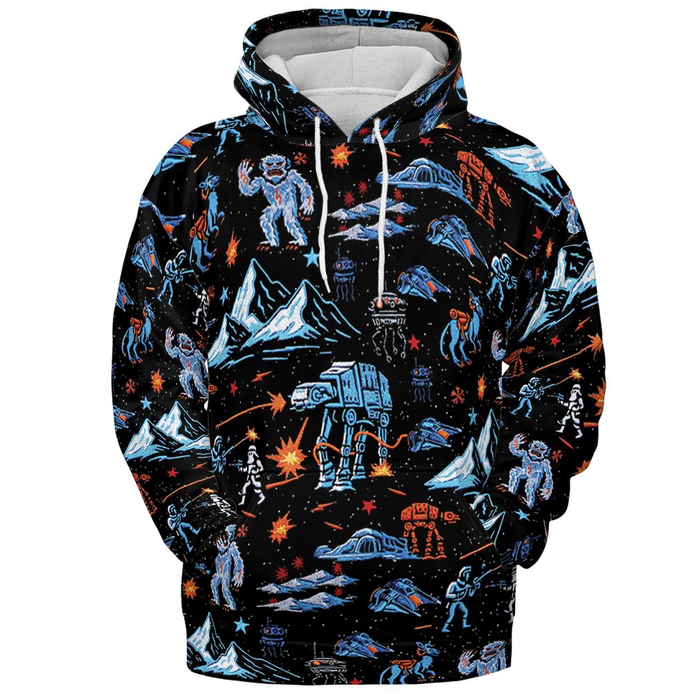 All-over Print Hoodie - BQVMKEXL - Pullover Hoodie - 2