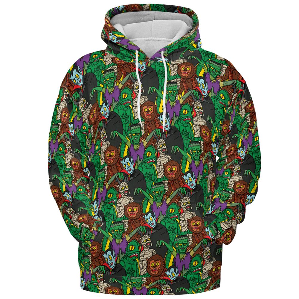 All-over Print Hoodie - HTRM24DY - Pullover Hoodie - 2
