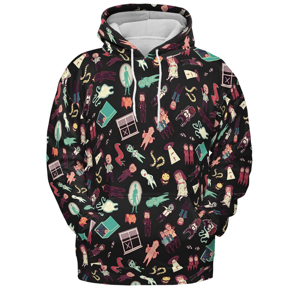 All-over Print Hoodie - DSD1GJHK - Pullover Hoodie - 2