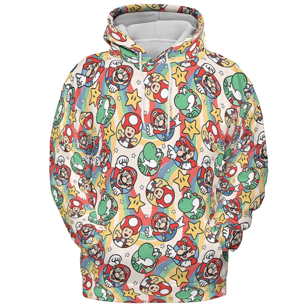 Mario seamless pattern - Pullover Hoodie - 2