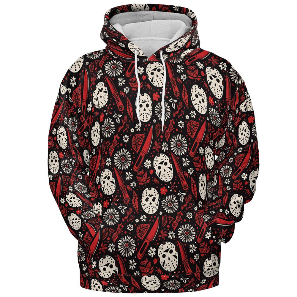 All-over Print Hoodie - LRNBFQPH - Pullover Hoodie - 2