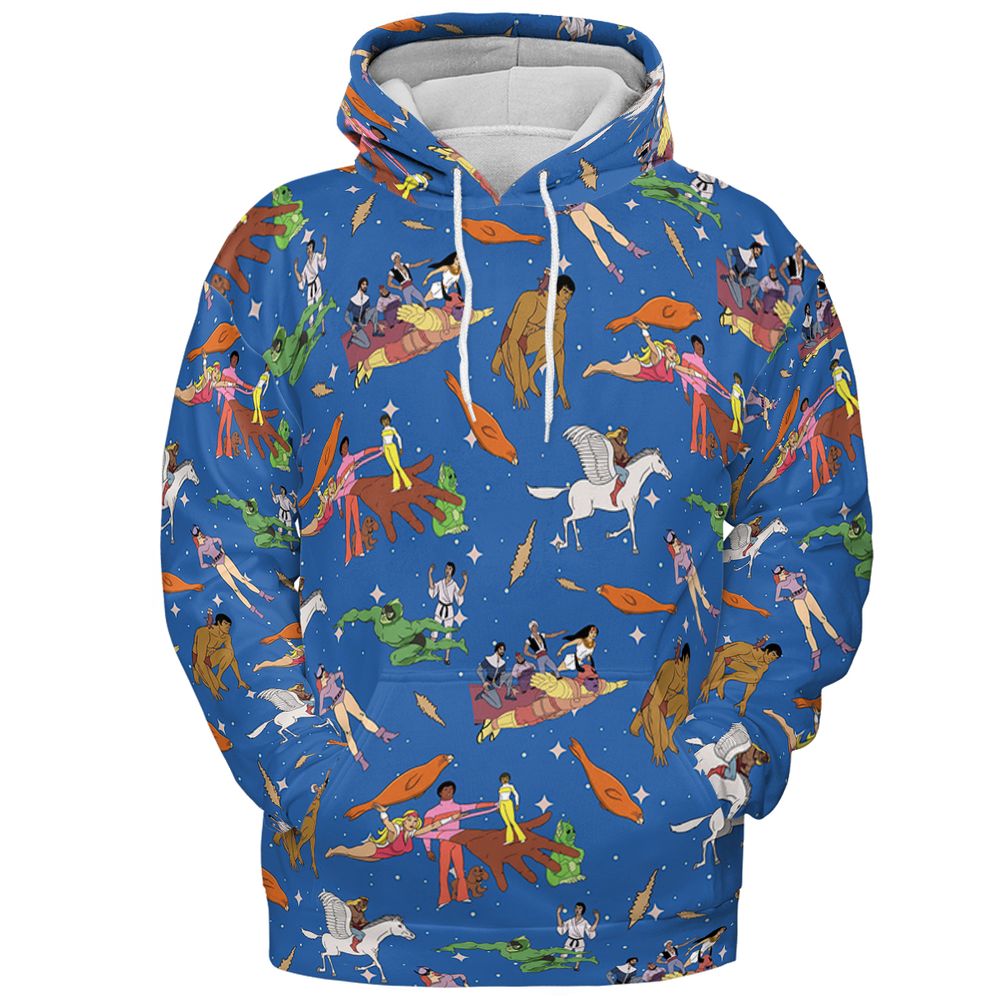 All-over Print Hoodie - RE8B61SJ - Pullover Hoodie - 2