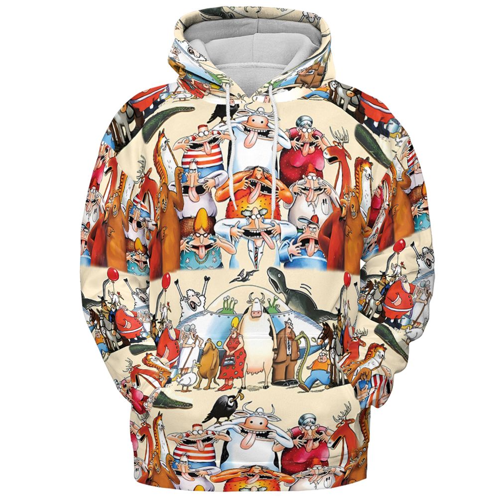 All-over Print Hoodie - RZJKC7QY - Pullover Hoodie - 2