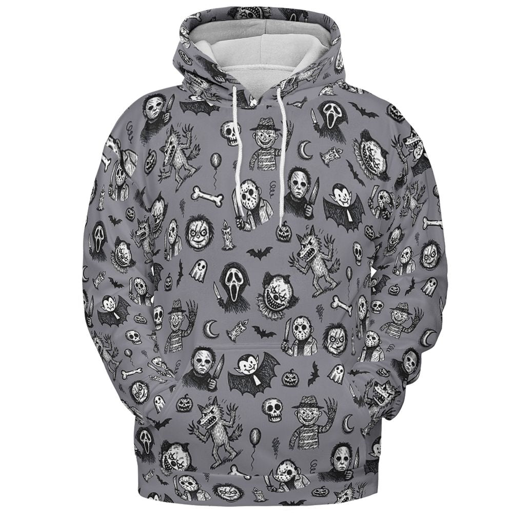 All-over Print Hoodie - NR86YHBM - Pullover Hoodie - 2