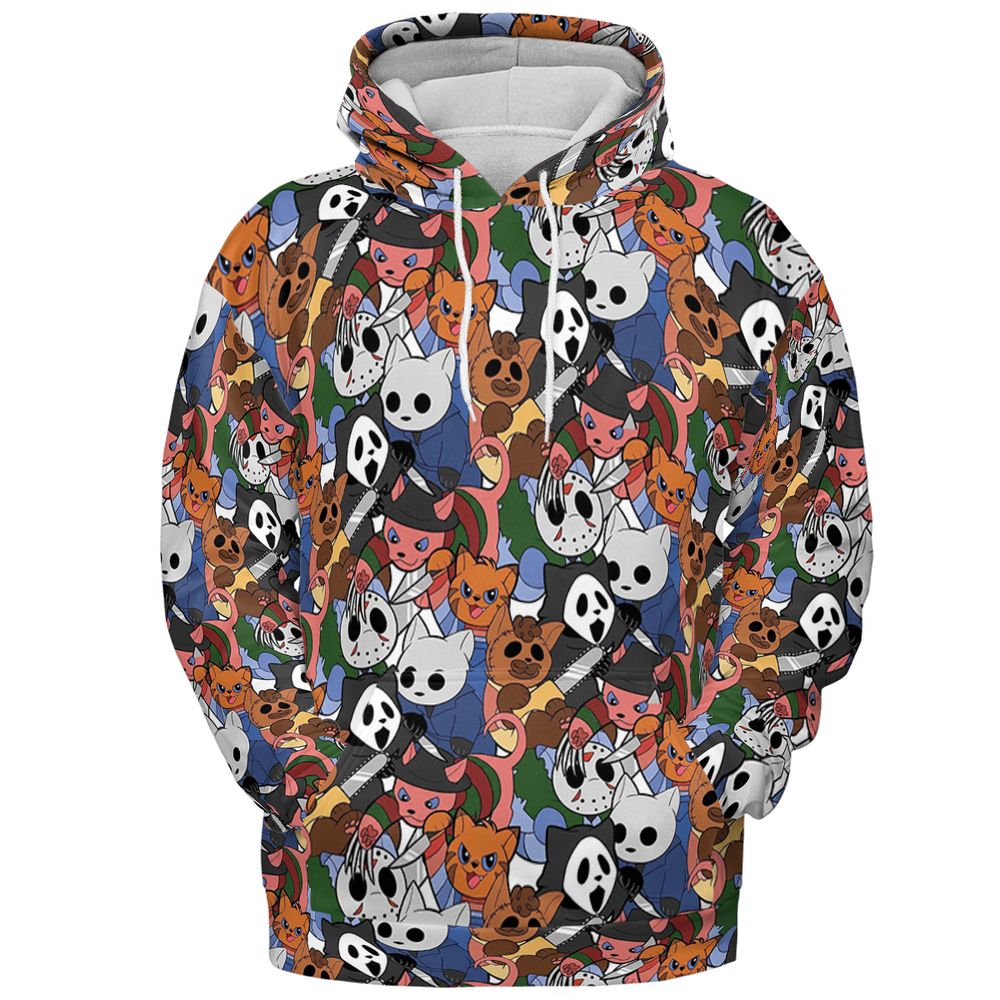All-over Print Hoodie - 75UBXMMF - Pullover Hoodie - 2