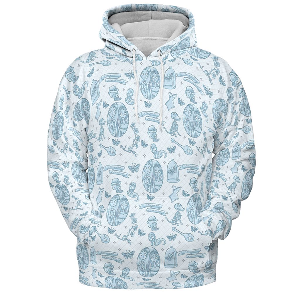 All-over Print Hoodie - HDEWH49D - Pullover Hoodie - 2