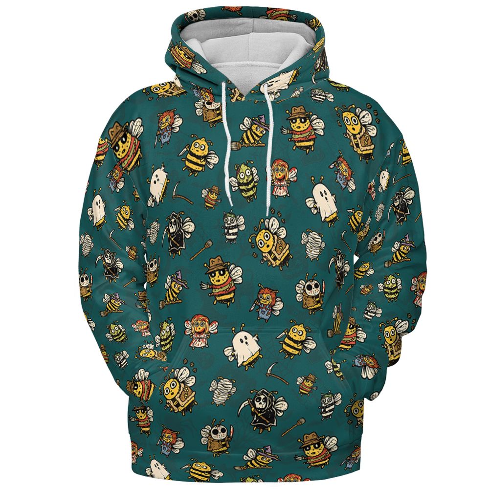 All-over Print Hoodie - JPHKSQZS - Pullover Hoodie - 2