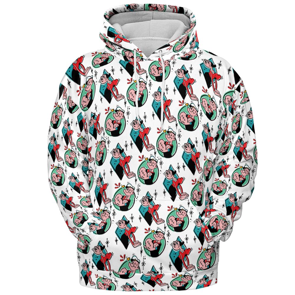 All-over Print Hoodie - BHRU9ZTZ - Pullover Hoodie - 2