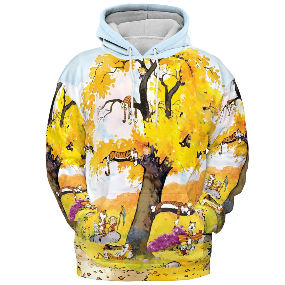 Calvin & Hobbes Tree - Pullover Hoodie - 2