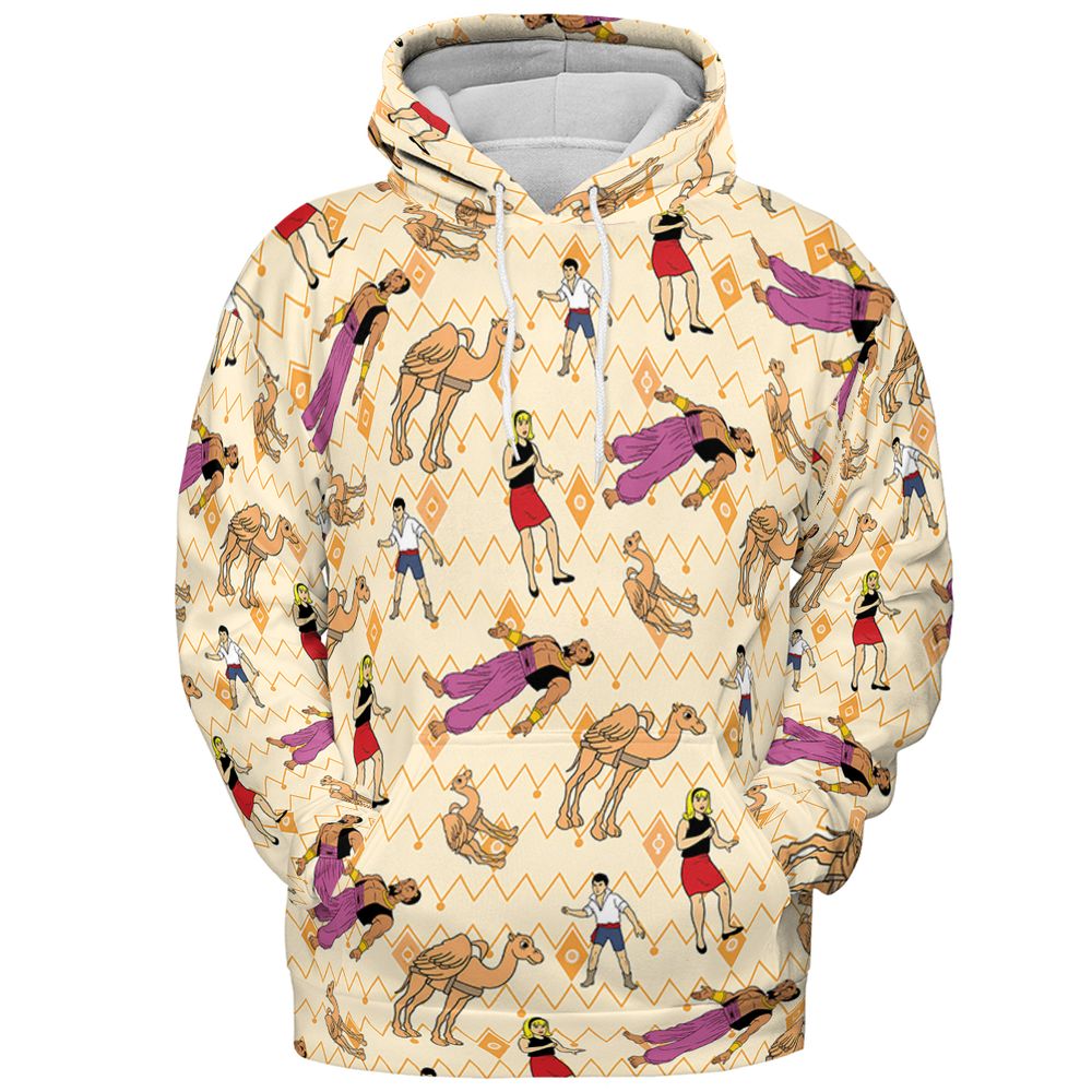 All-over Print Hoodie - CXNFE93M - Pullover Hoodie - 2