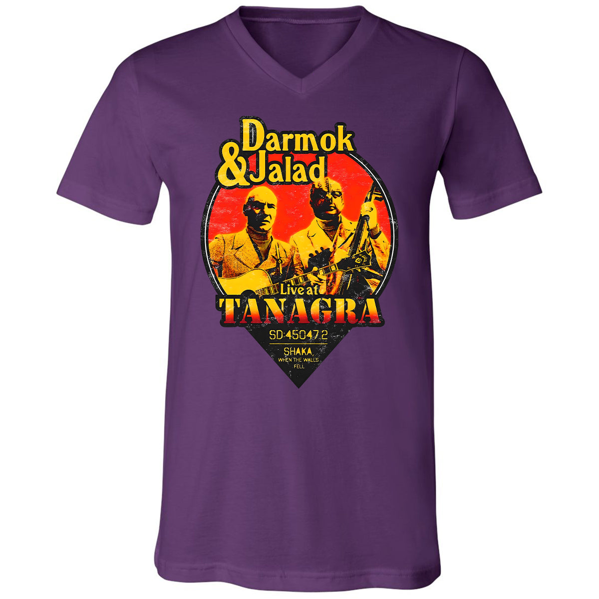 Unisex V-neck T-shirt - 4TV74EF4 - Team Purple - 2