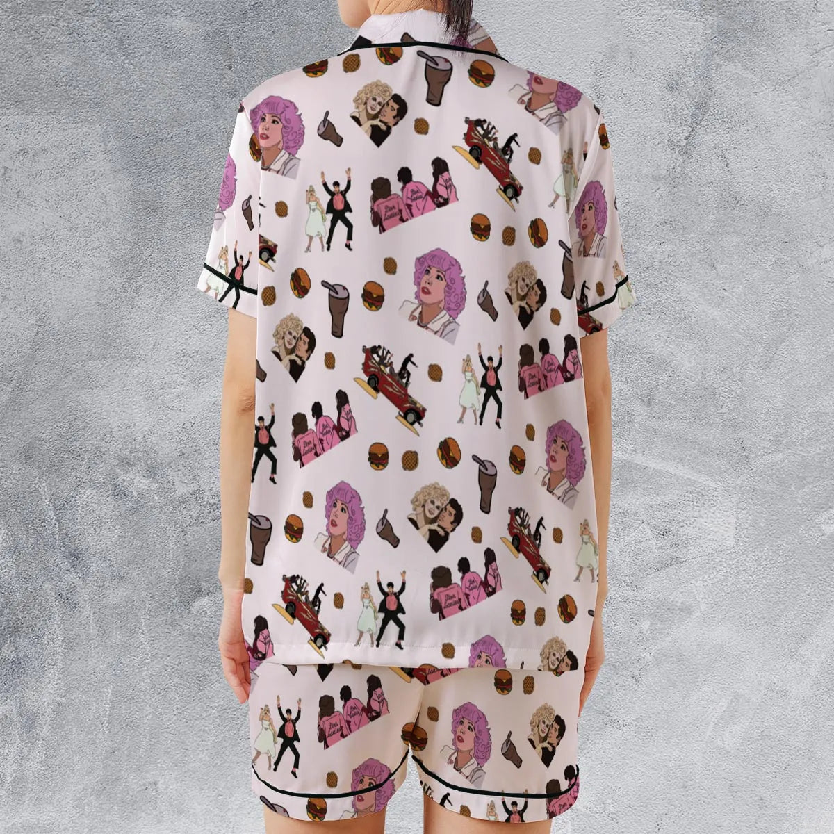 Satin Short-Sleeve Pajamas Set - 7AW8RJCR