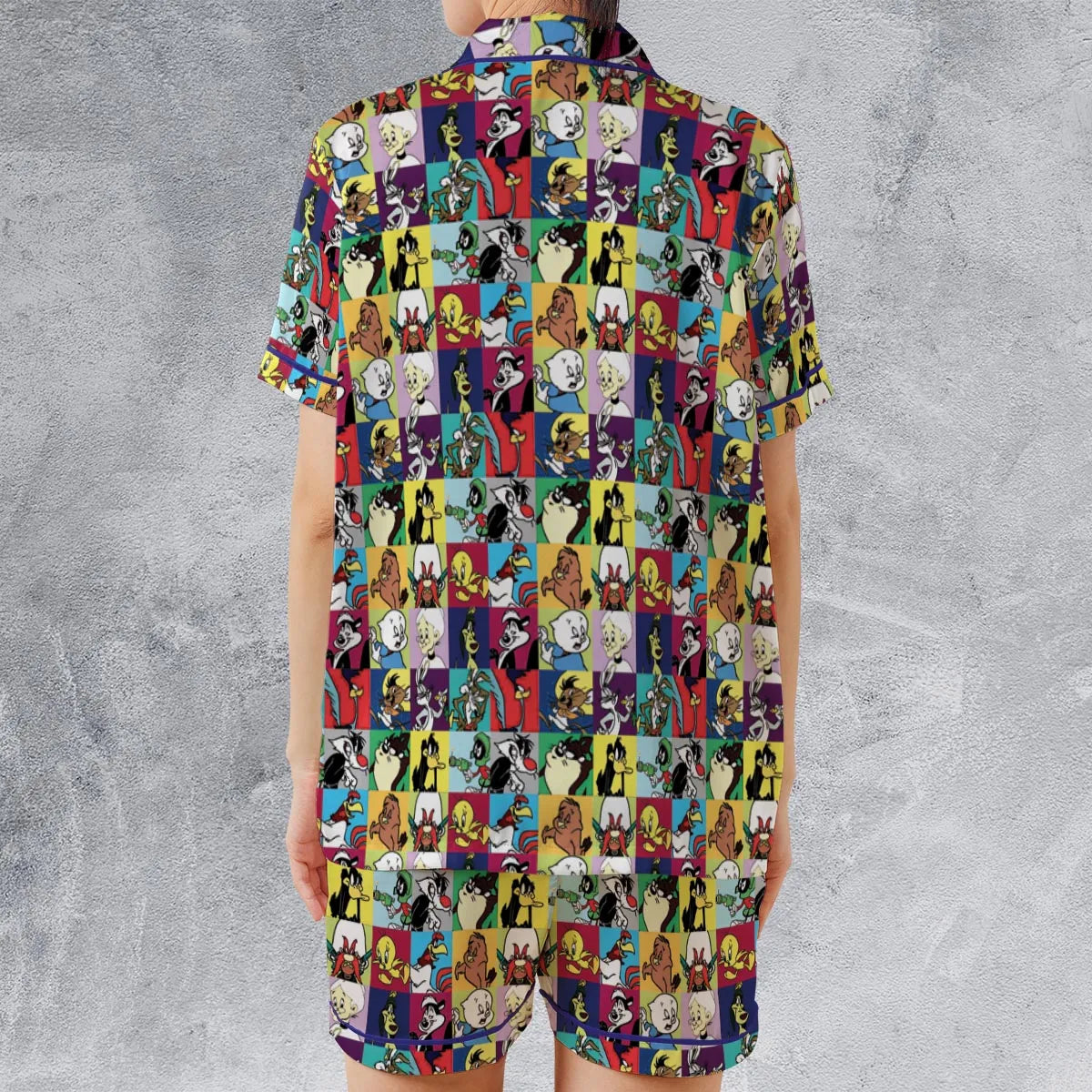 Satin Short-Sleeve Pajamas Set - XYMXN7PN