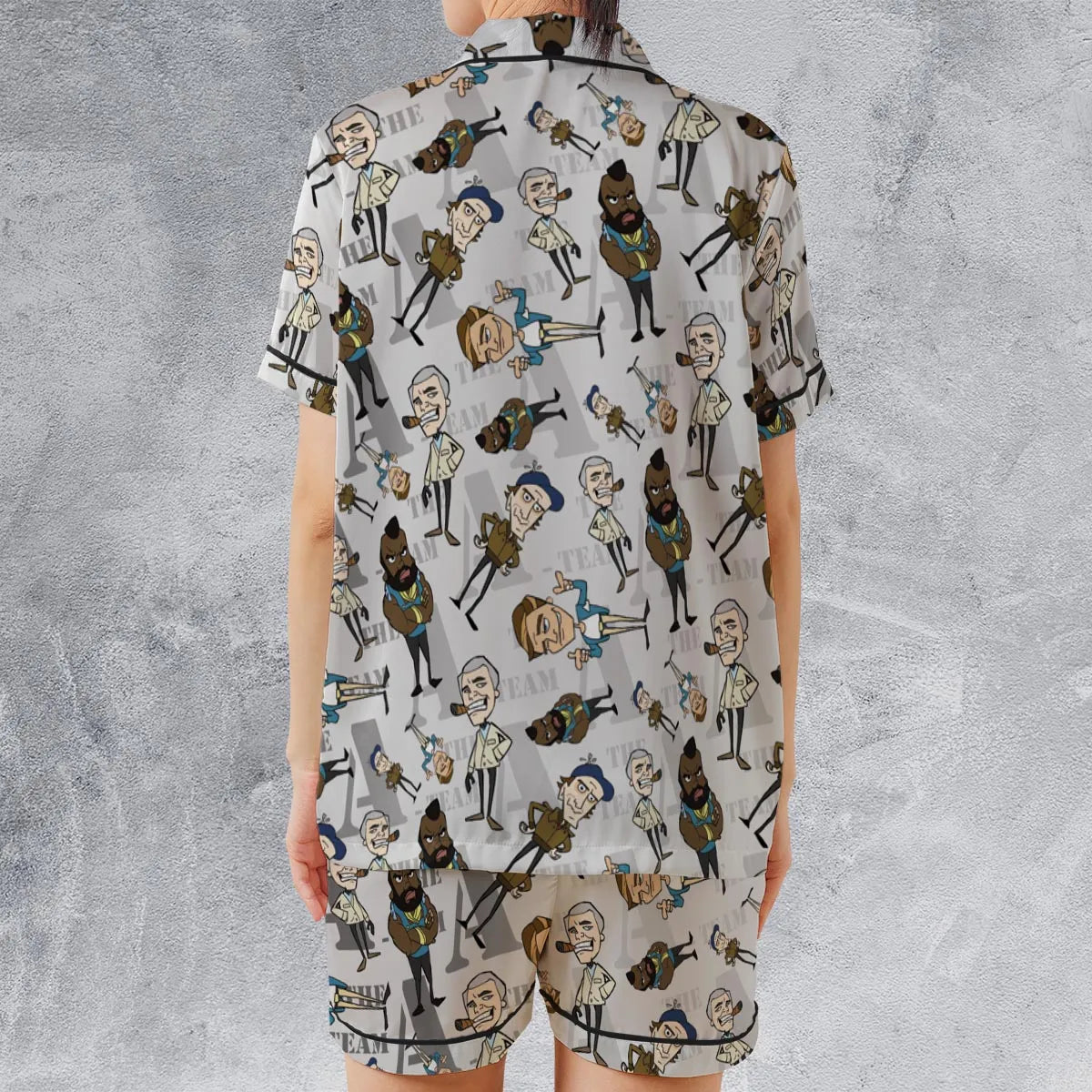 Satin Short-Sleeve Pajamas Set - 9HVZQFDM
