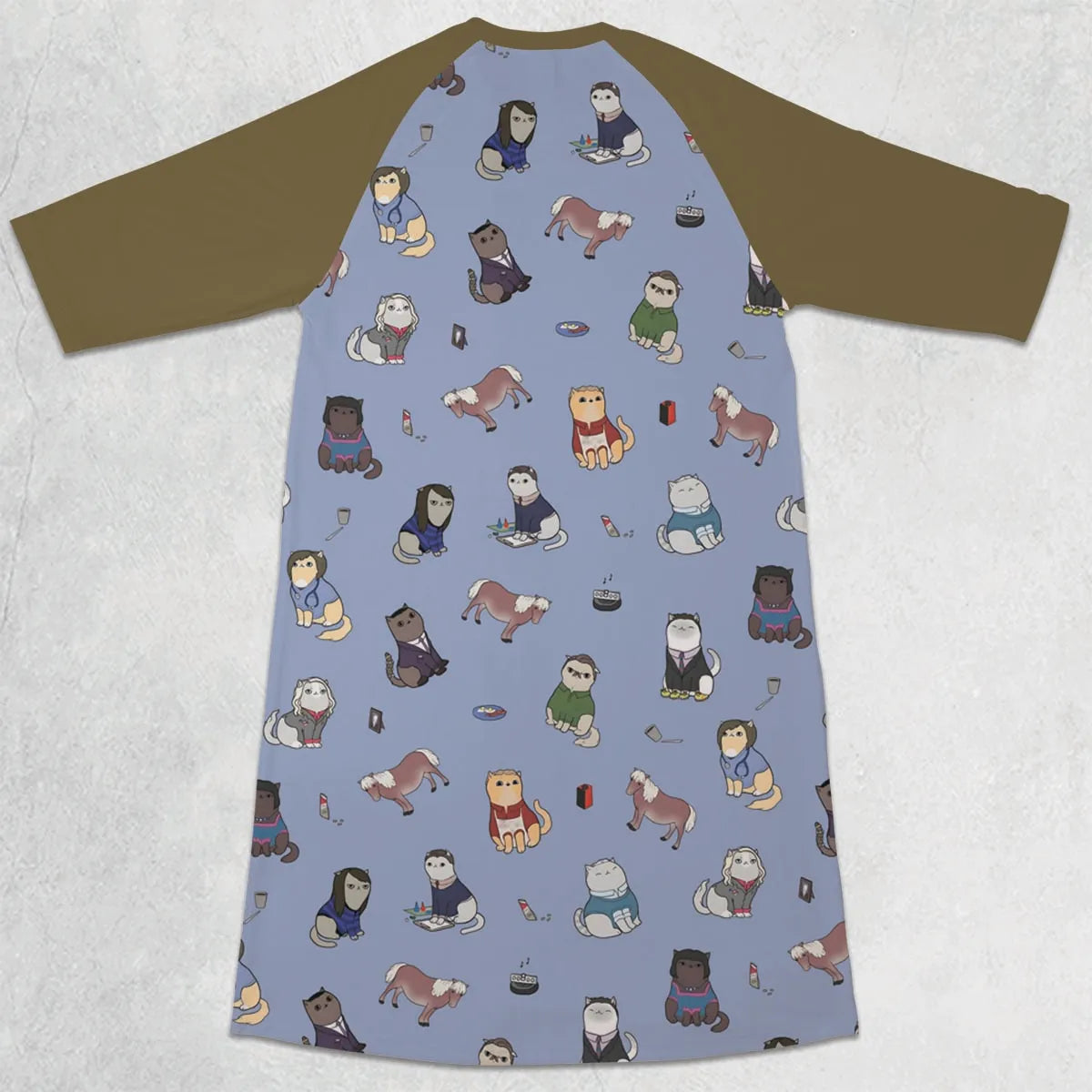 3/4 Sleeve Raglan Dress - WWRTKUA8