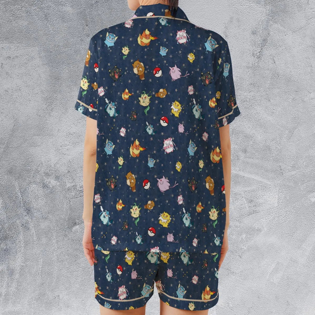 Satin Short-Sleeve Pajamas Set - YA5FWY2N