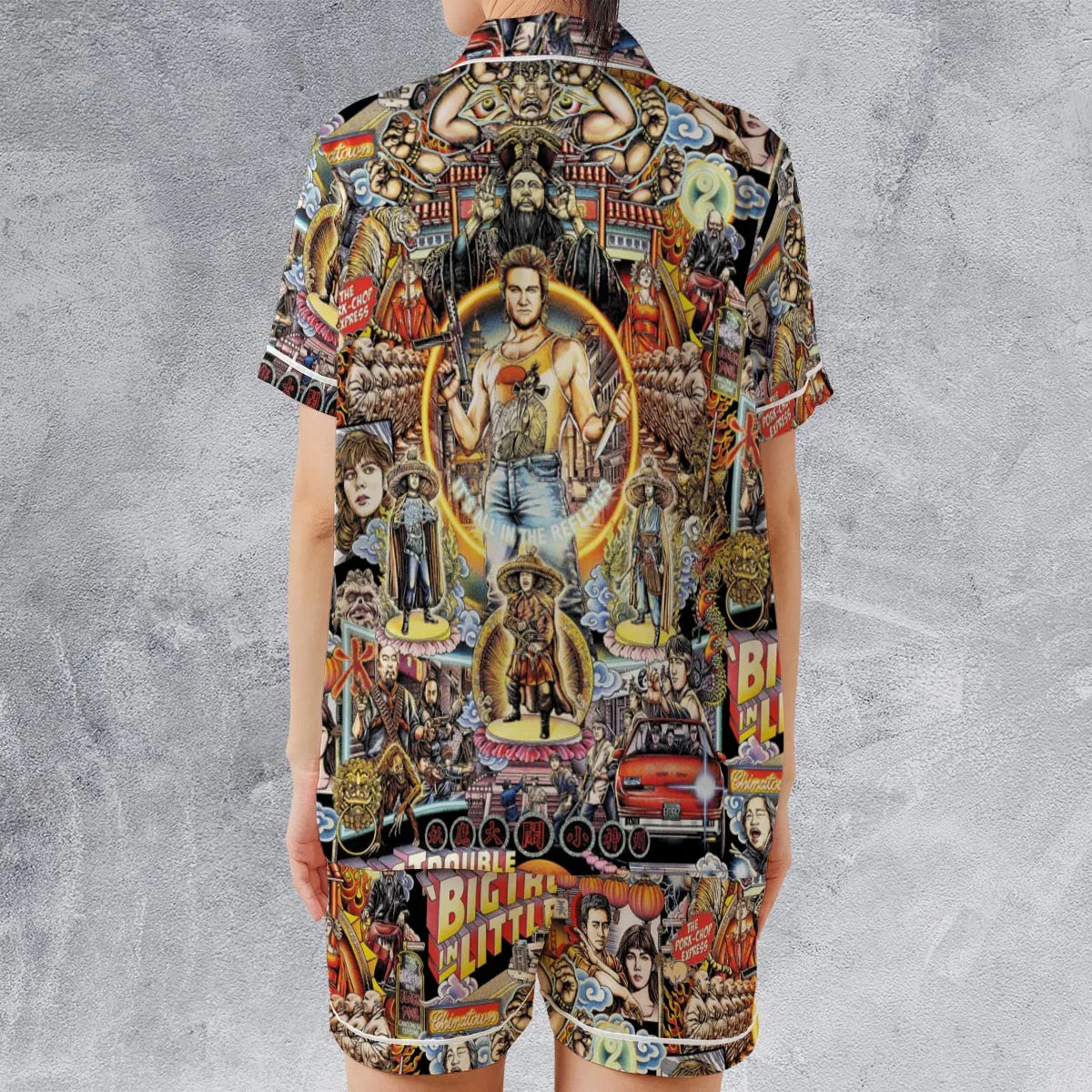 Satin Short-Sleeve Pajamas Set - CM8WX1N2