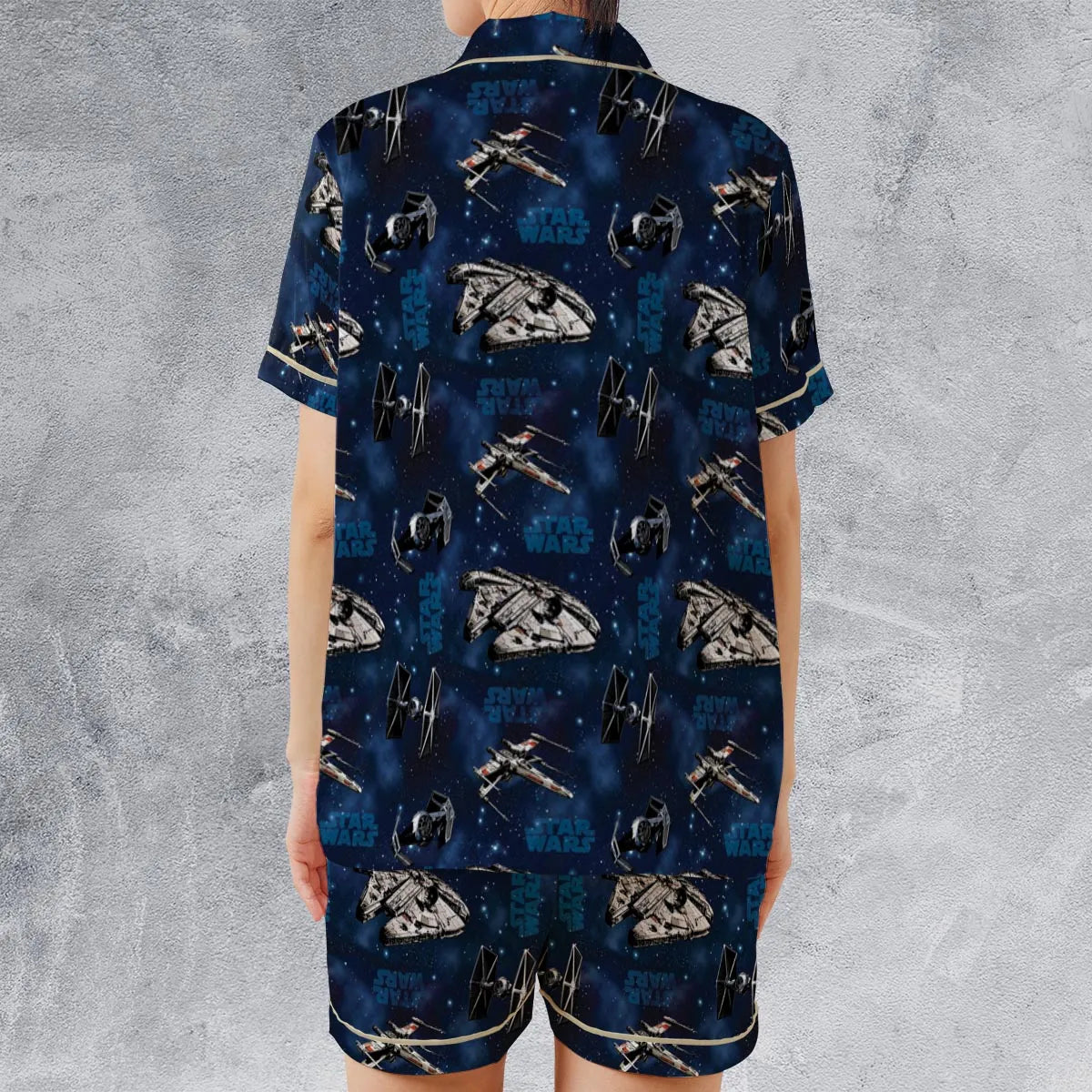 Satin Short-Sleeve Pajamas Set - MU4NKHW2