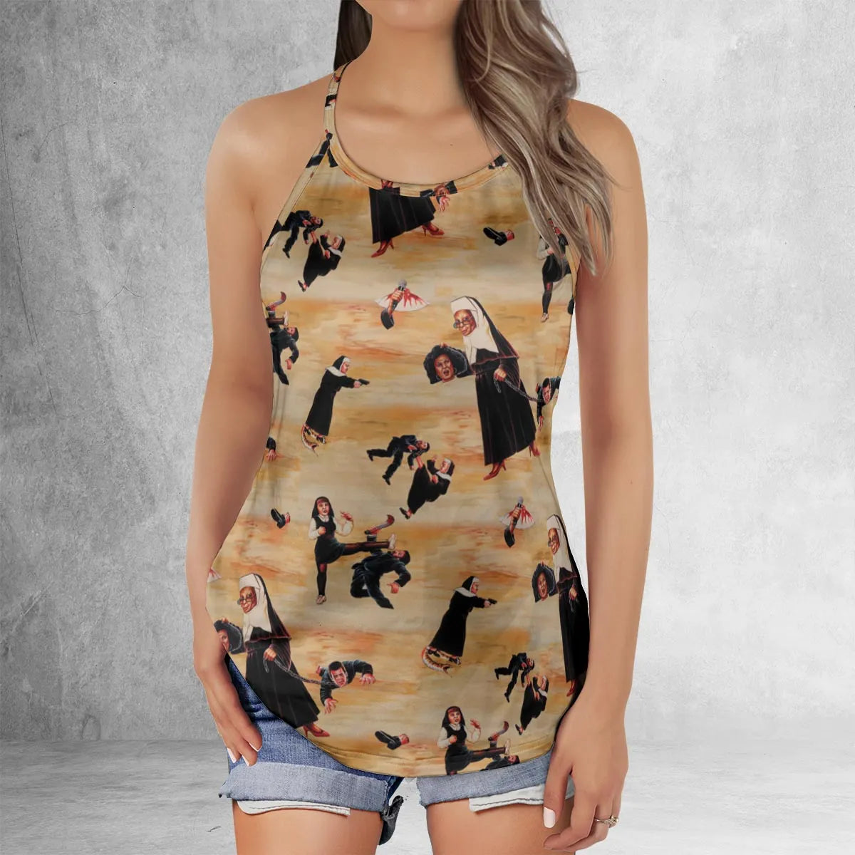 Criss Cross Tank Top - NHQ1CTHN