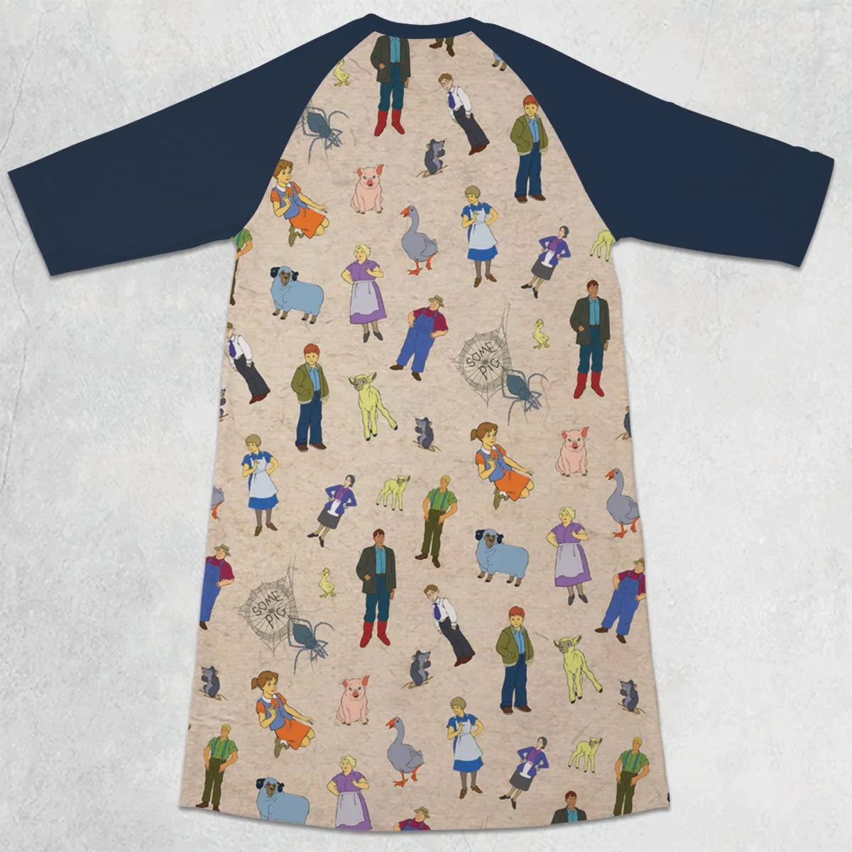 3/4 Sleeve Raglan Dress - QPSMRZYX