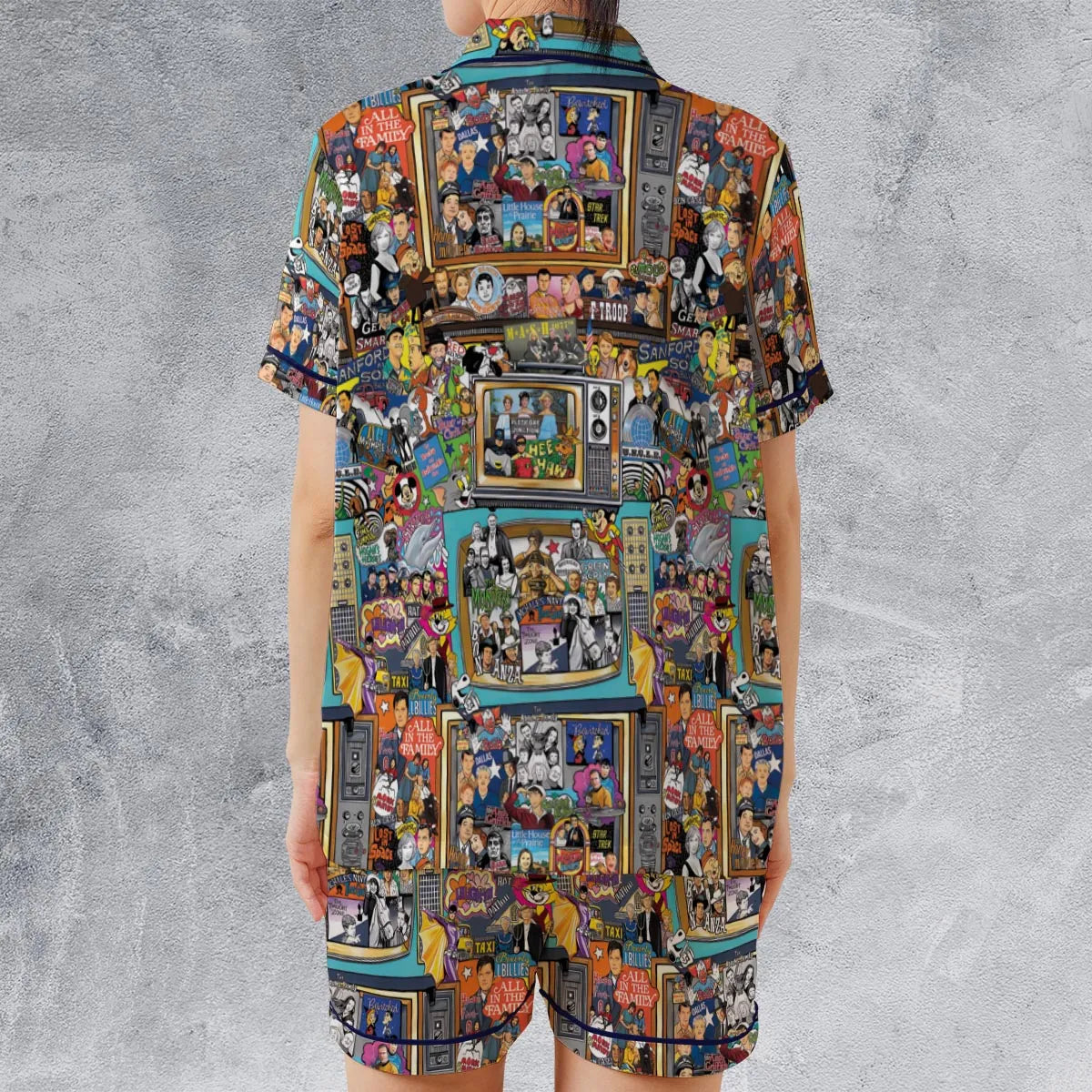 Satin Short-Sleeve Pajamas Set - MCRWAGEV