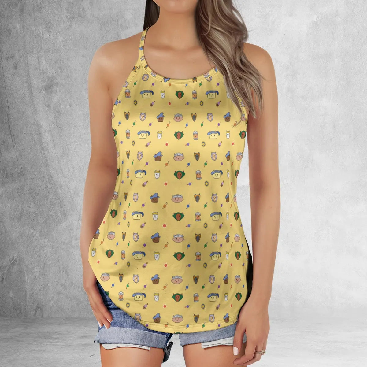 Criss Cross Tank Top - 9FXWT72R
