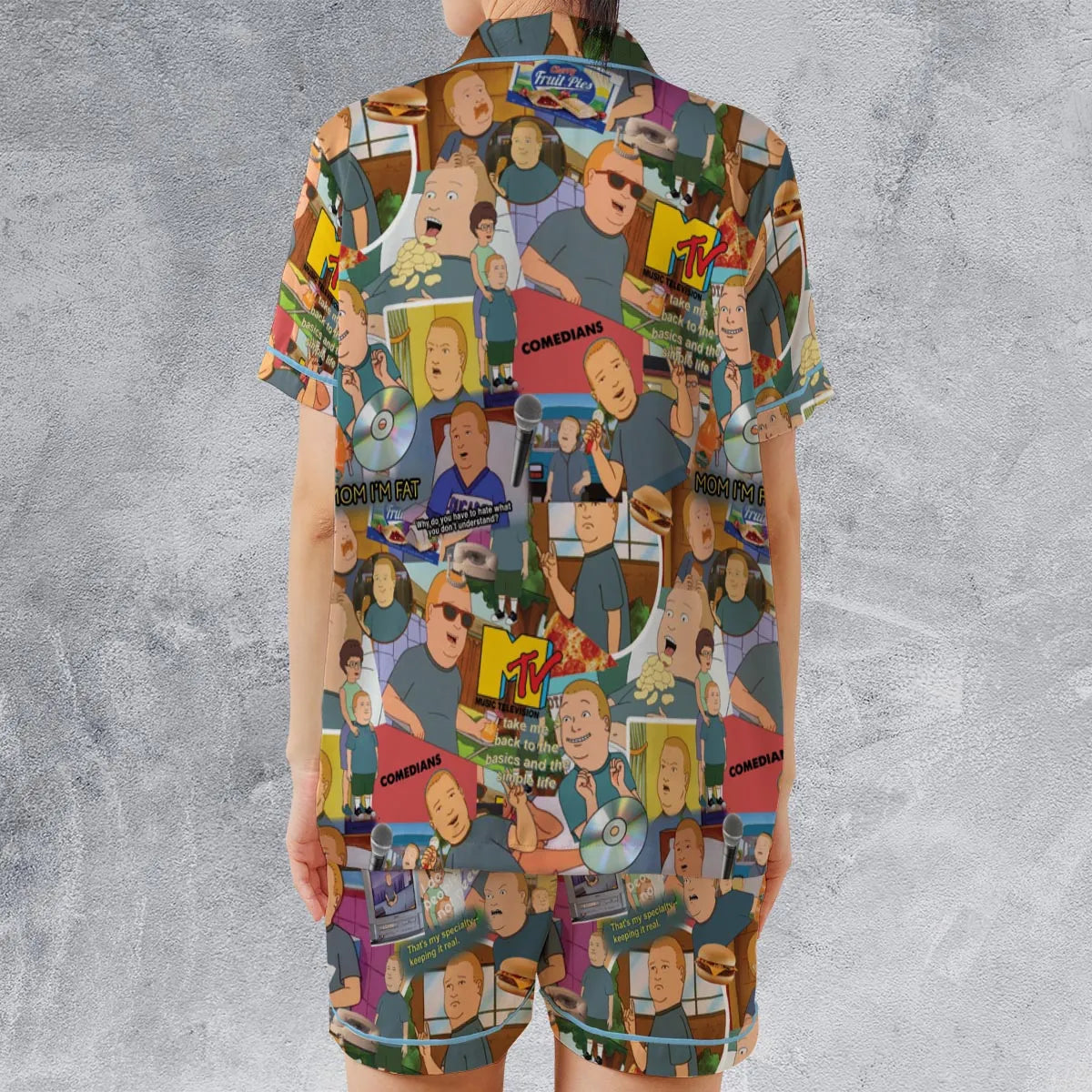 Satin Short-Sleeve Pajamas Set - YSHN3TU6