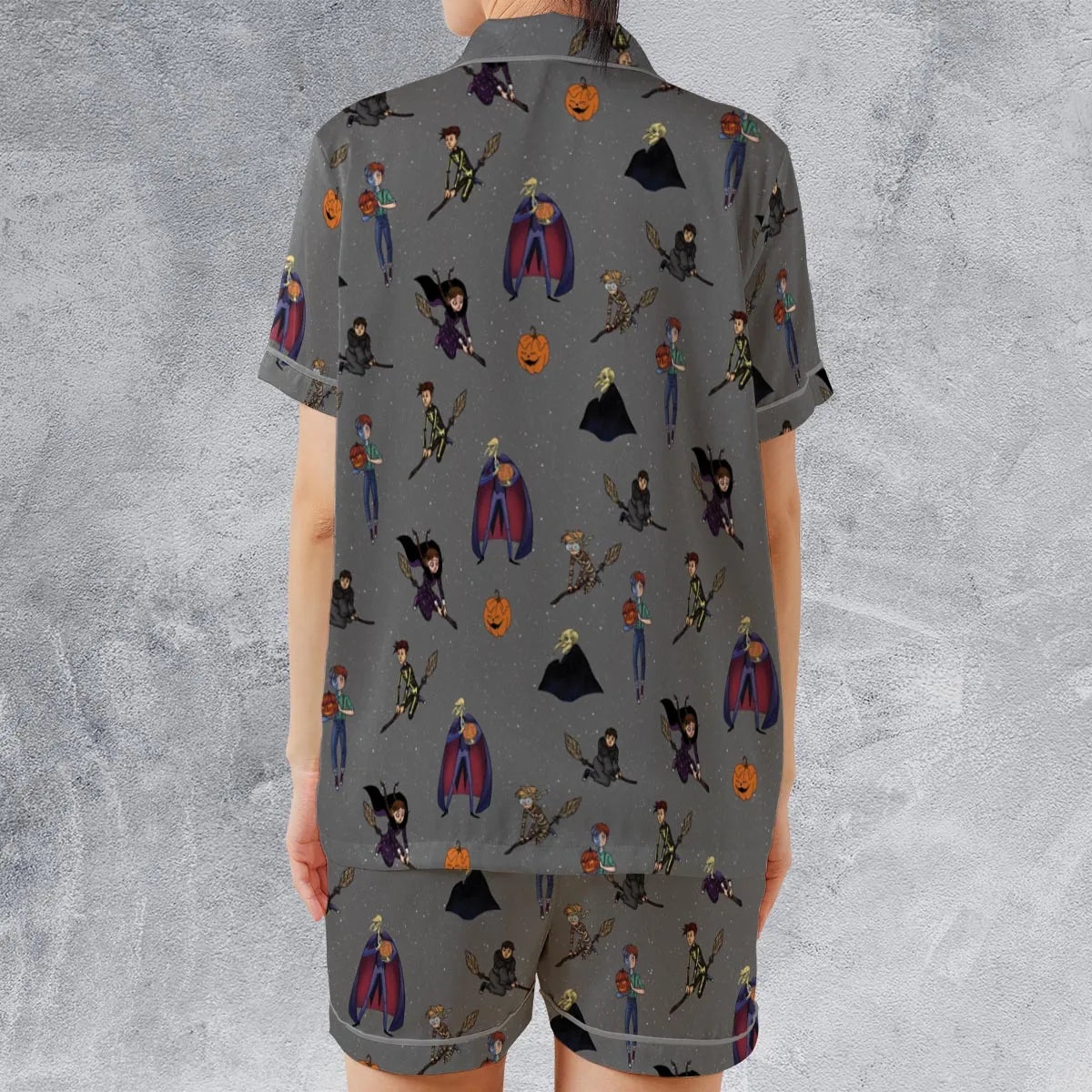 Satin Short-Sleeve Pajamas Set - 6SYW6XH4