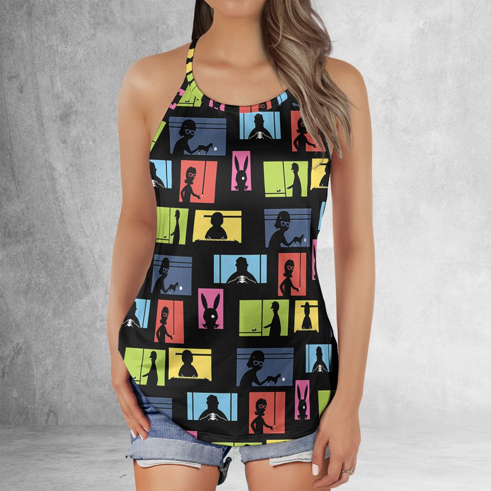 Criss Cross Tank Top - WQREDSNG -  - 2