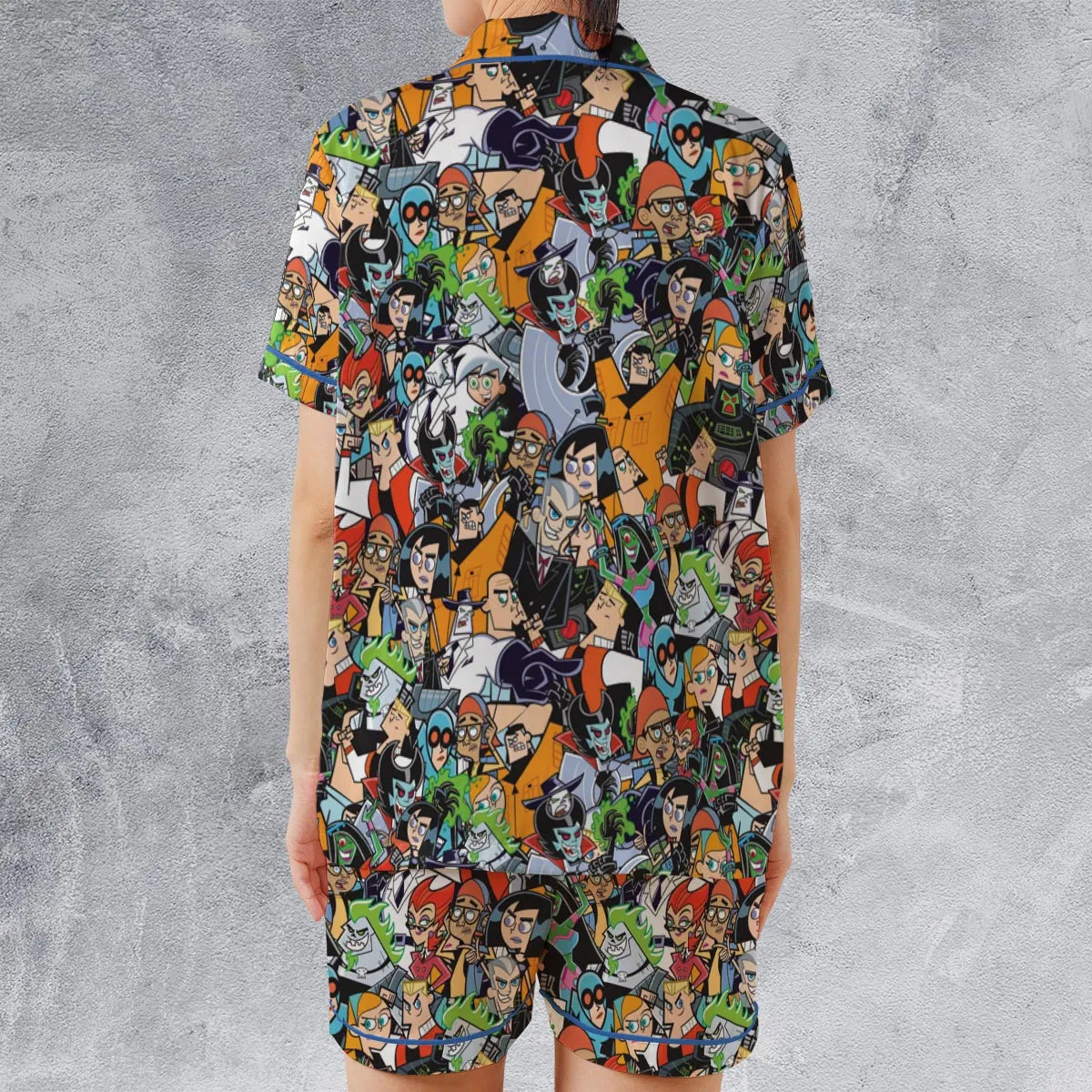Satin Short-Sleeve Pajamas Set - 196L4TFA