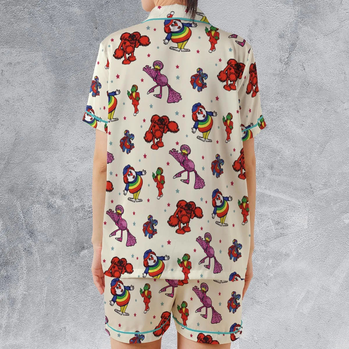 Satin Short-Sleeve Pajamas Set - GSN75RMF