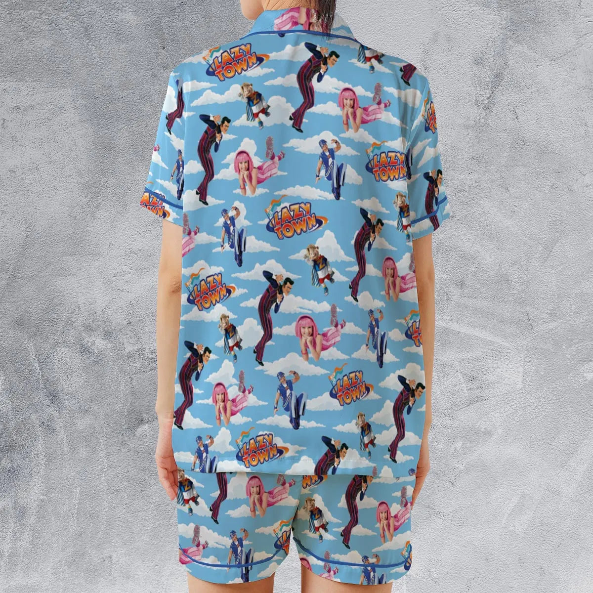 Satin Short-Sleeve Pajamas Set - F16SBP9J