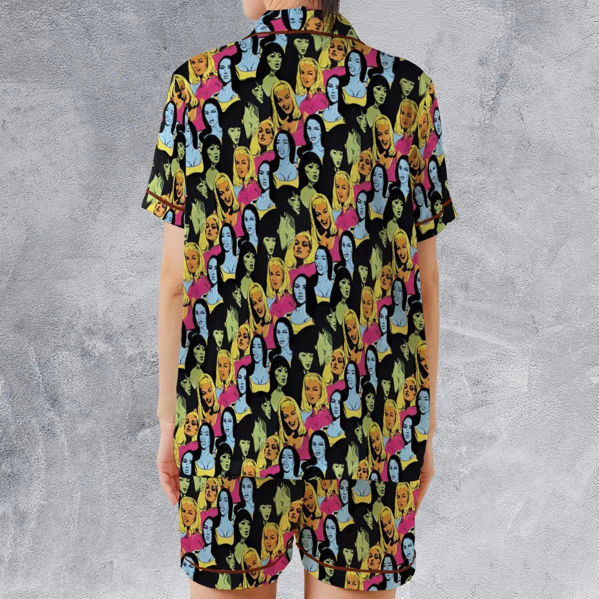 Satin Short-Sleeve Pajamas Set - CVL145ES