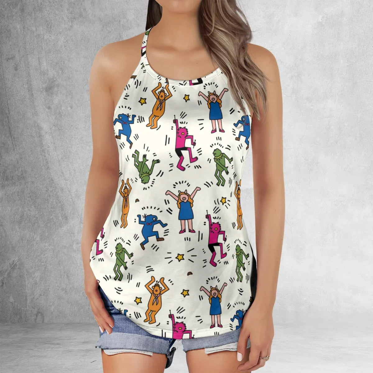 Criss Cross Tank Top - F8UYDKBG
