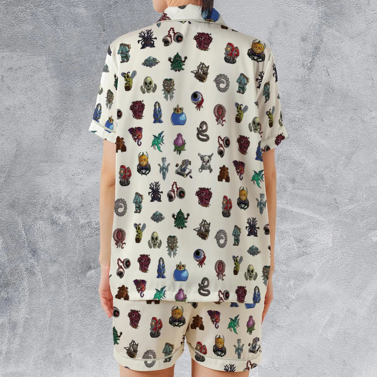 Satin Short-Sleeve Pajamas Set - 394R31MJ