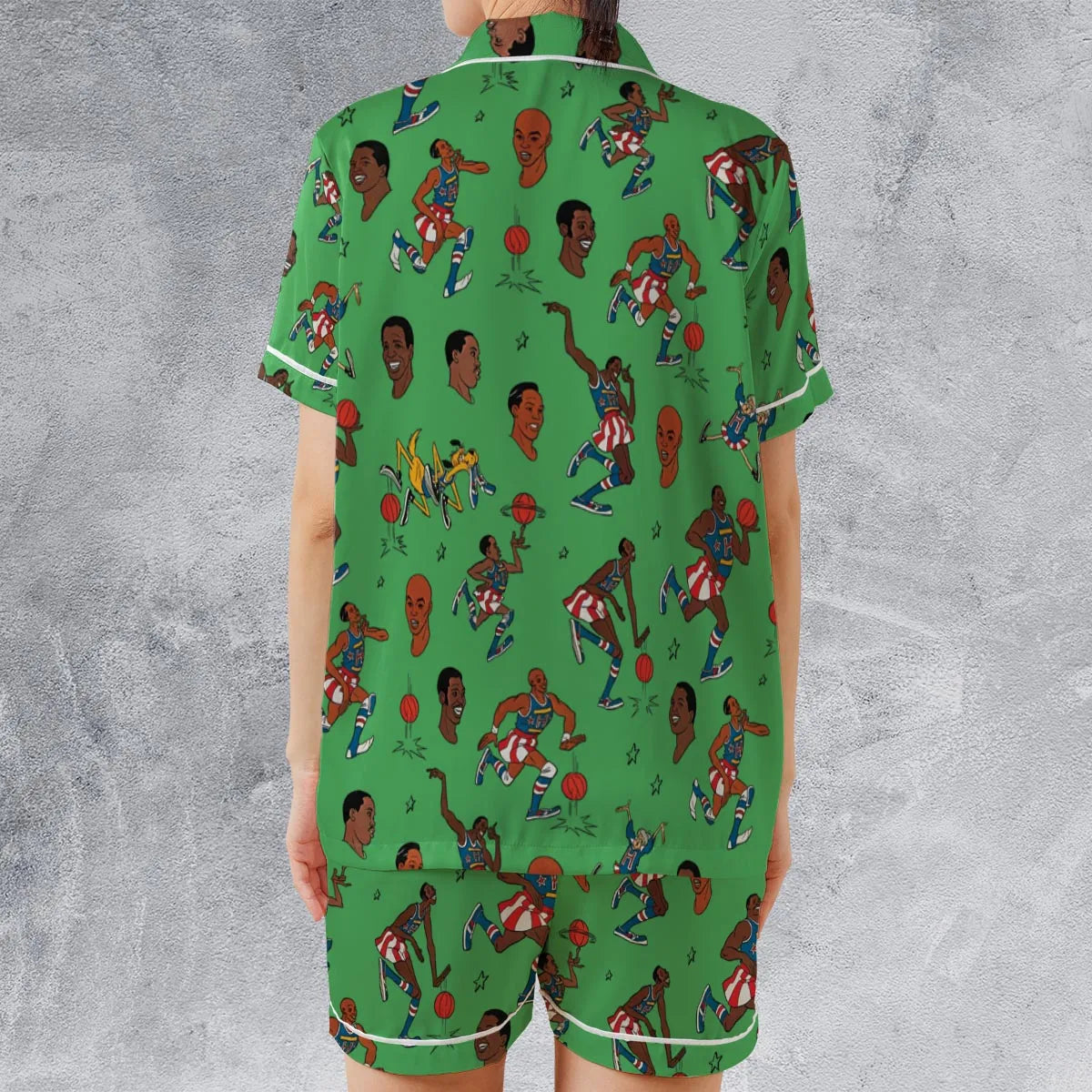 Satin Short-Sleeve Pajamas Set - MHHWPTLT