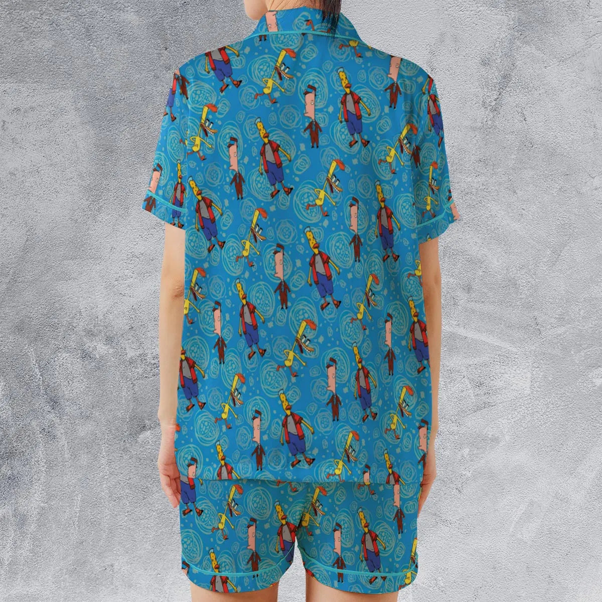 Satin Short-Sleeve Pajamas Set - SMLTWA7Z