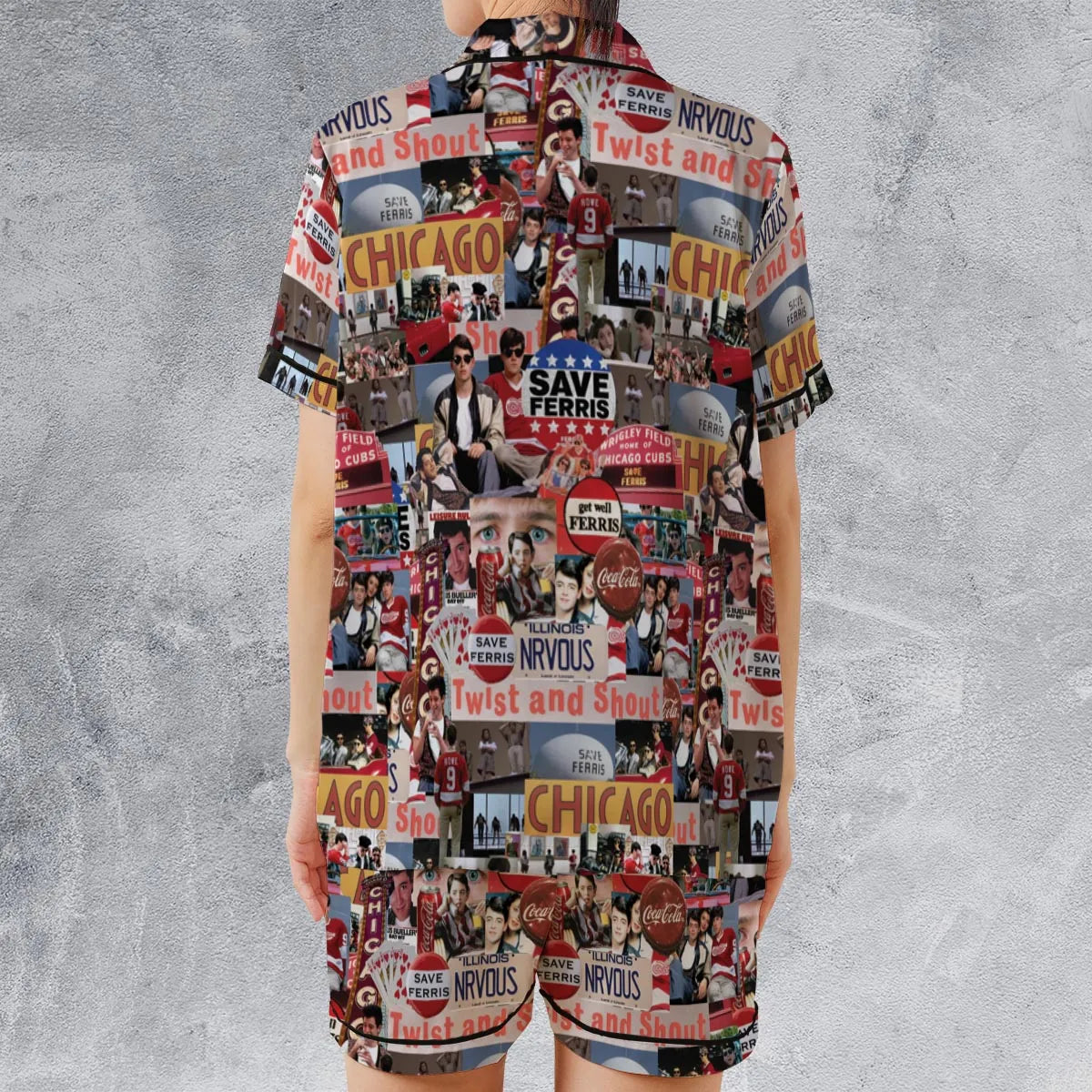 Satin Short-Sleeve Pajamas Set - WEPYRGVH