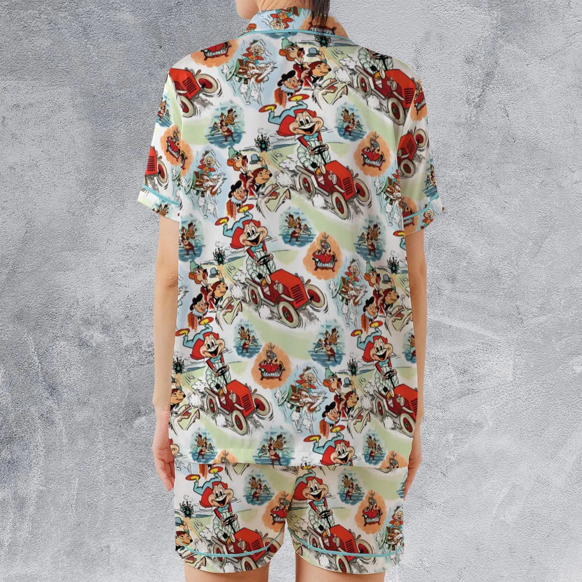 Satin Short-Sleeve Pajamas Set - CU1AC26F
